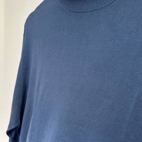 Jos. A. Bank Blue Turtleneck Sweater 100 percent silk signature collection - Picture 2 of 5